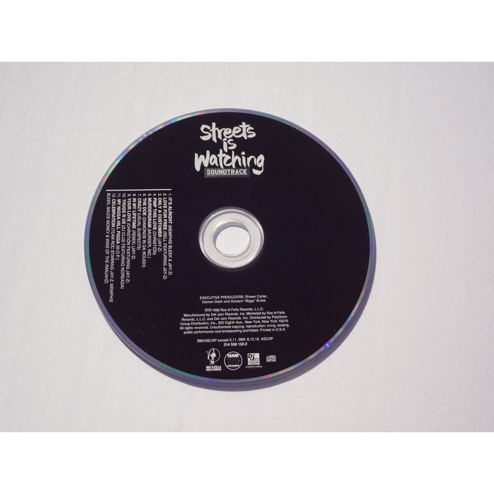 Streets Is Watching Soundtrack CD 1998 Roc-A-Fella Def Jam Hip Hop